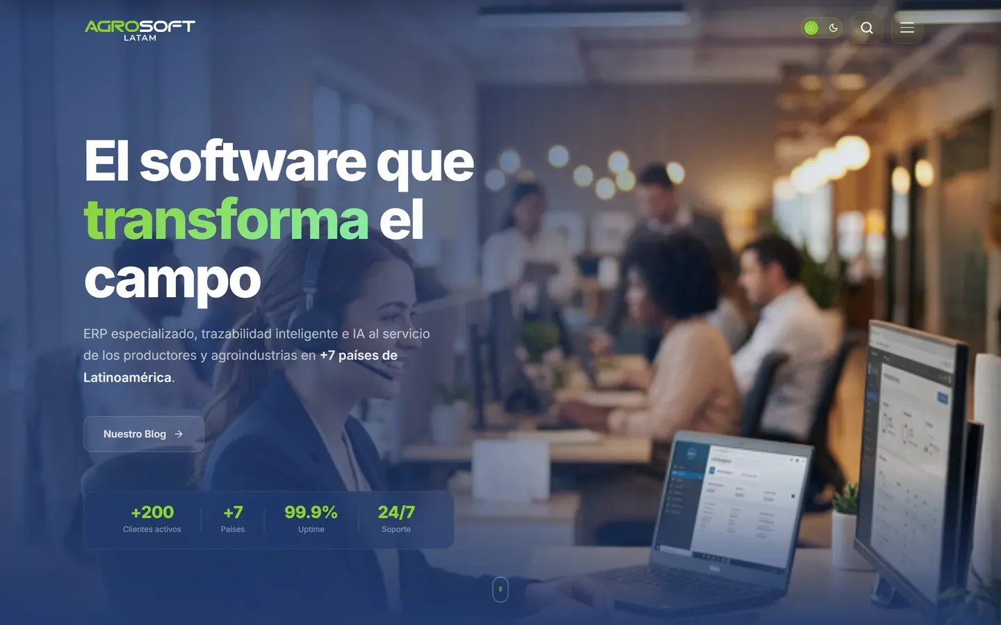 Captura del inicio de Blog XASS
