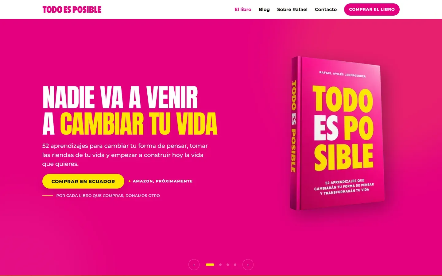 Captura del inicio de Todo es Posible